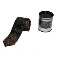 Better World Aboriginal Art Digital Print Silk Tie - Jilamara