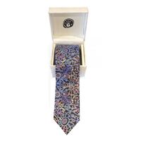 Better World Aboriginal Art Digital Print Boxed Polyester Tie - Pikilyi Jukurrpa