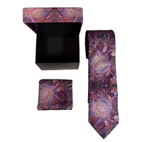 Chern&#39;ee Sutton Aboriginal Art 2pce Polyester Tie Set - Banksia