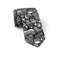 Dancing Wombat Aboriginal Art 2pce Woven Silk Tie Set - The Shapes of Country