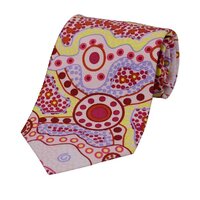 Warrina Aboriginal Art Silk Tie - Yalke 