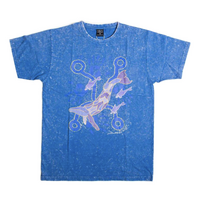 Whale (Stonewashed Blue) - Aboriginal design T-Shirt