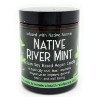 Native Soy based Vegan Candle Jar (160g) - Native River Mint