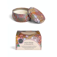 Koh Living Aboriginal Scented Native Mango &amp; Macadamia Soy Candle Tin (170g) - Grandmother&#39;s Country