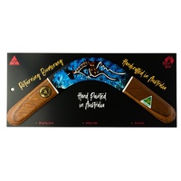 Aboriginal Art Handpainted Carded Returning Boomerang - 35cm (14") - Contemporary