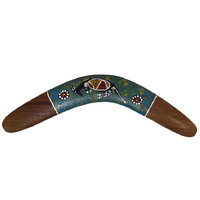Non-Returning Brigalow 35cm Aboriginal Made Boomerang - Handpainted