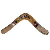 Returning 5 Ply Aboriginal Handmade Boomerang - Sportsman (Painted) - Lizard