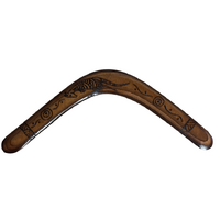 Aboriginal Art Burnt design Returning Boomerang - 16" - 40cm - various designs