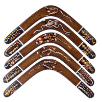 Skeenarang Booma Handpainted Aboriginal Art Returning 5 Ply Aboriginal Boomerang - Traditional
