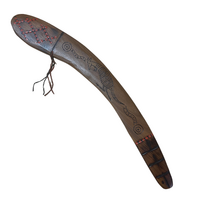 Handmade Aboriginal Mahogany Hunting Club Boomerang  70cm