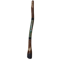 Eucalyptus handpainted Ironbark Didgeridoo [1.26m] - Brolga (Greens)