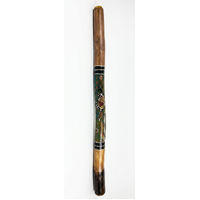 Green/Red - Emu Eucalyptus (Grey Box) Handpainted Didgeridoo (1.25m) - Bark Base