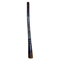 Eucalyptus (Ironbark) Handpainted Didgeridoo (1.23m) - Brolga (Earth Tones)