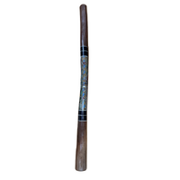 Eucalyptus (Ironbark) Handpainted Didgeridoo (1.30m) - Kangaroo (Blues)