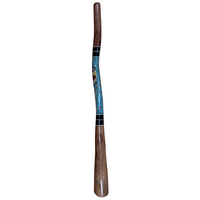 Eucalyptus (Ironbark) Handpainted Didgeridoo (1.45m) - Lizard (Blue/Greens)