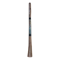 Eucalyptus (Ironbark) Handpainted Didgeridoo (1.38m) - Flared End with Brolga (Green)