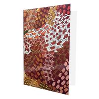 Utopia Aboriginal Dot Art Gift Greeting Card - Firesparks (Design # 3)