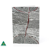 Warlukurlangu Aboriginal Art Giftcard - Desert Oak Dreaming (Kurrkara)