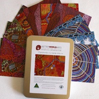 Better World Aboriginal Dot Art Postcard Set (12) - Tin Gift Box