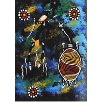 Turtle Dance - POSTCARD - Dreamtime Kullilla Aboriginal Art