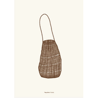 Paperbark Prints Ready-to-Frame A4 Print - Dilly Bag (Dark Brown)