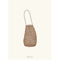 Paperbark Prints Ready-to-Frame A4 Print - Dilly Bag (Light Brown)