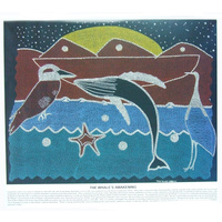 Dreamtime Kullilla-Art Poster Print - The Whale's Awakening