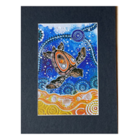 Ready-to-Frame Aboriginal Art Print (15cm x 20cm) - Turtle