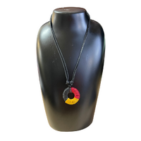 Aboriginal 3 Colour Round Woven adjustable Necklace