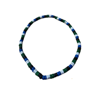 Torres Strait Island Stretch Necklace - 4 Colour Wooden Bead