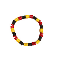 Aboriginal Stretch Wristband - Wood Beads 3 Colour