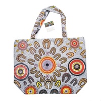 Lee Anne Hall Aboriginal Art Canvas Beach Bag (38x50x15cm) - My Country