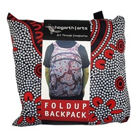 Hogarth Aboriginal Art Fold Up Backpack - Highlands
