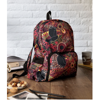 Justin Butler Aboriginal Art Fold Up Backpack - Nartji Papipi
