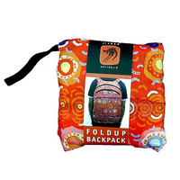 Jijaka Aboriginal Art Fold Up Backpack - Desert Sun