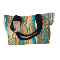 Bunabiri Aboriginal Art Canvas Bag - Wamin in the Wet