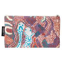 Papulankutja Aboriginal Art Cotton Zip Bag - Watji Jutjara 