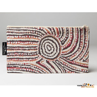 Yarliyil Aboriginal Art Cotton Zip Bag - Rockholes