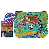 Bunabiri Aboriginal Art 1 Zip Cosmetic Purse - Crocodile Dreaming