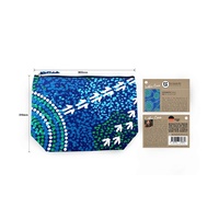 Bunabiri Aboriginal Art 1 Zip Large Cosmetic Bag (305mm x 210mm) - Wet Season