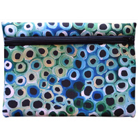 Utopia Aboriginal Art Zipped Neoprene Case - Soakage (Green)