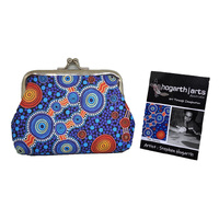 Hogarth Aboriginal Arts Metal Clasp Ladies Coin Purse - The Journey