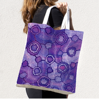 Emu Dreaming Yankirri Jukurrpa - Better World Aboriginal Art Digital Print Cotton Folding Shopping Bag