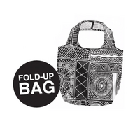 Munupi Arts Aboriginal Art Fold Up Nylon Shopping Bag - Jilamara