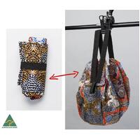 Papulankutja Aboriginal Art Fold/Roll Up Polyester Shopping Bag - Wati Katjura