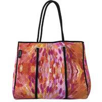 Utopia Aboriginal Art Neoprene Tote Bag - Leaves (Pink)