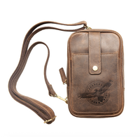 Diwana Dreaming Genuine Antique (Hunter) Leather Messenger/Shoulder Bag 12.5 X 20.5cm - Wings of Freedom