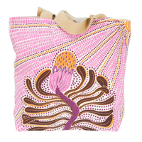 By Meeka Cotton Canvas Shopping Bag (39cm X 50cm X 15cm) - Banksia