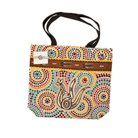 Desert Kangaroo Cotton Canvas Shopping Bag (41cmx35cm) - Muralappi Journey