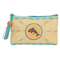 Muralappi Journey Genuine Leather Small Vanity Case (18cm x 11cm) - Dolphin
